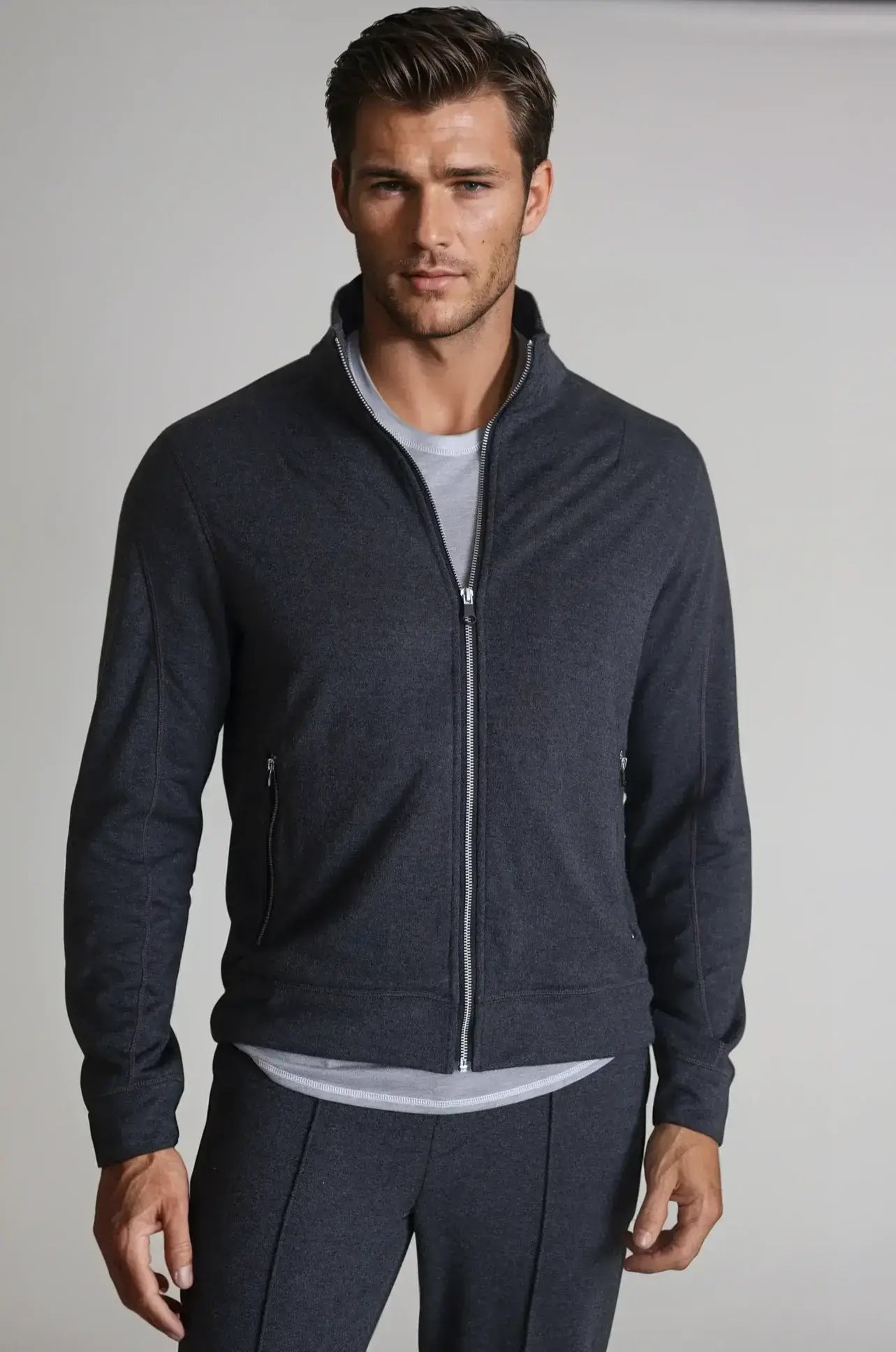 Breckenridge Full-Zip Sweatshirt - Charcoal Grey - Buki - Flyclothing LLC