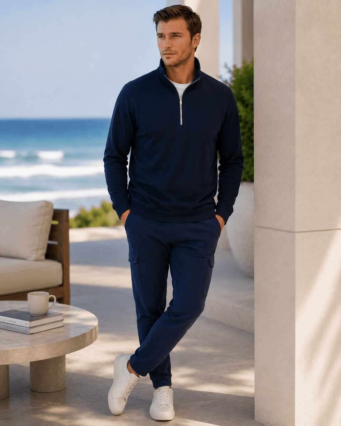 Buki Cinqo Travel Half Zip - Navy - Buki - Flyclothing LLC