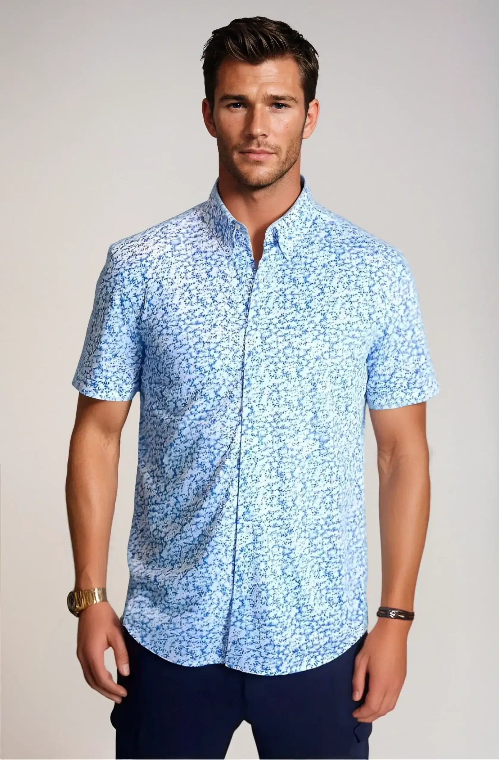 Five-O Floral Short Sleeve Tech Shirt - Buki - Flyclothing LLC