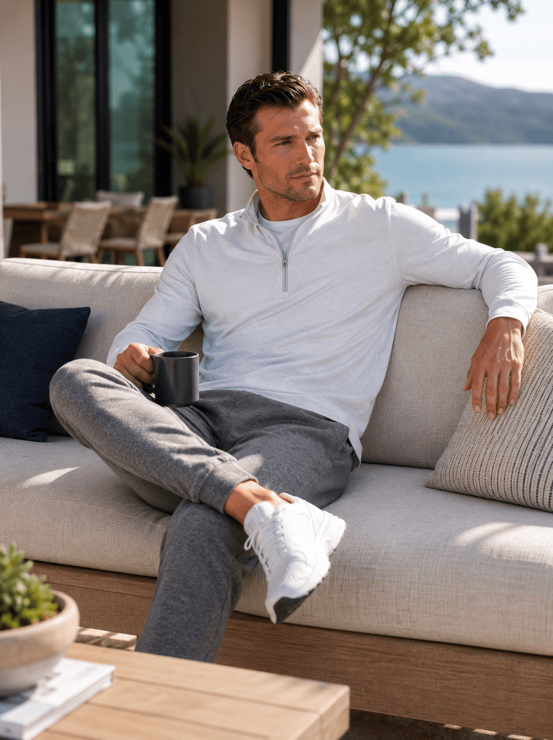 Buki Cinqo Travel Half Zip - White - Buki - Flyclothing LLC