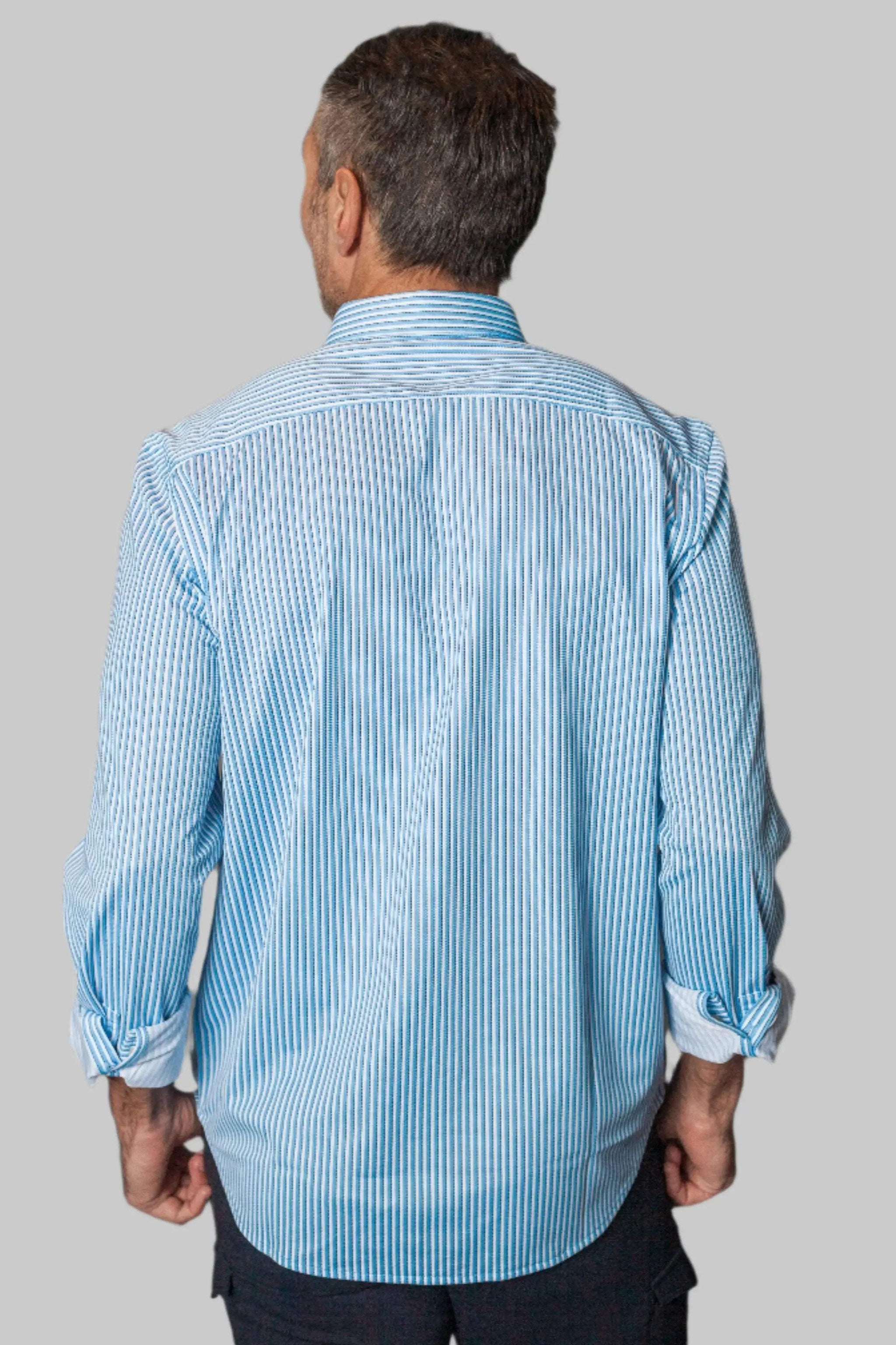 Hansen Stripe Long Sleeve Tech Shirt - Buki - Flyclothing LLC