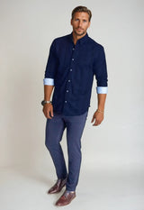 Moody Blues Plaid Long Sleeve Tech Shirt - Buki - Flyclothing LLC