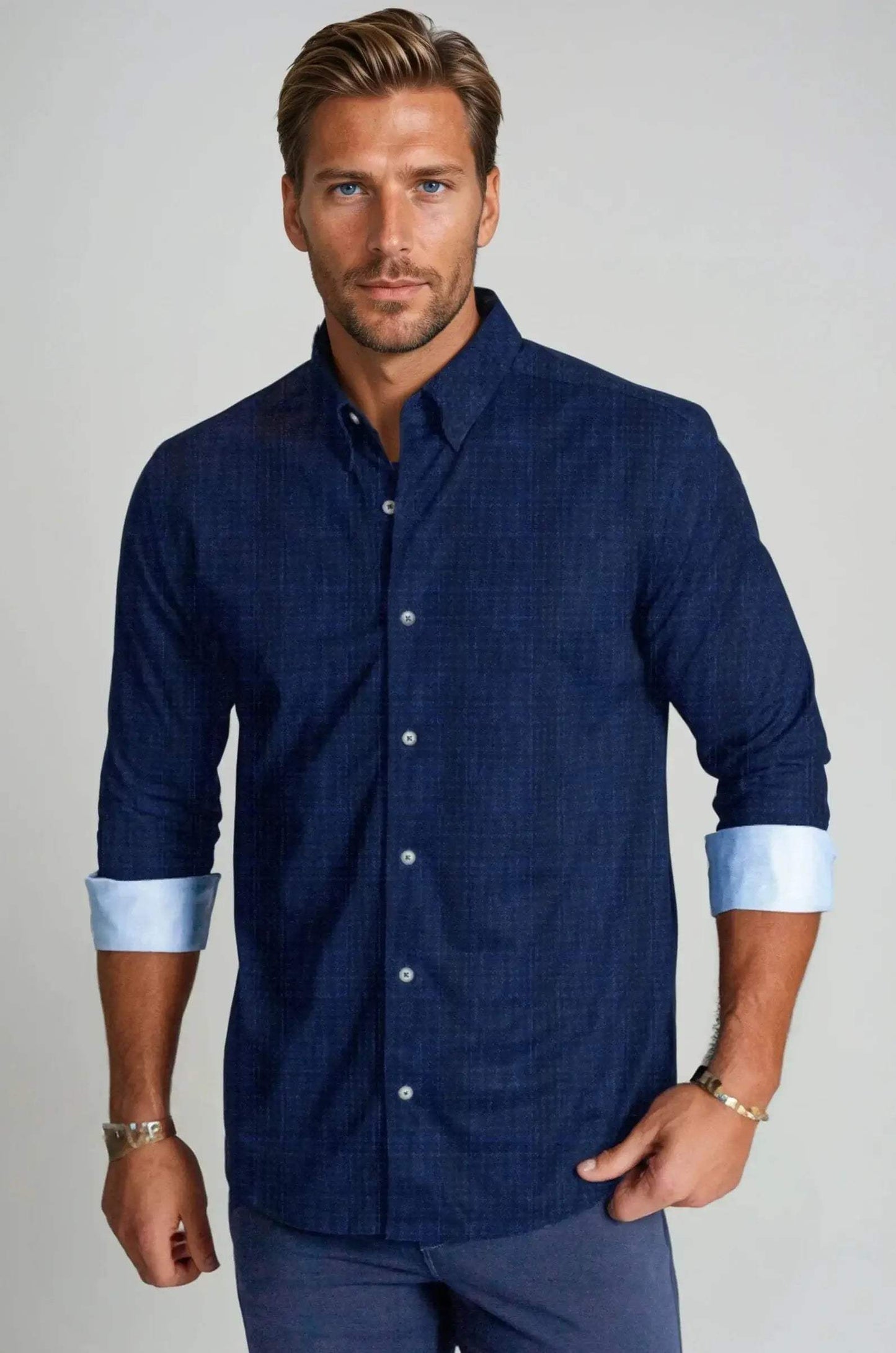Moody Blues Plaid Long Sleeve Tech Shirt - Buki - Flyclothing LLC