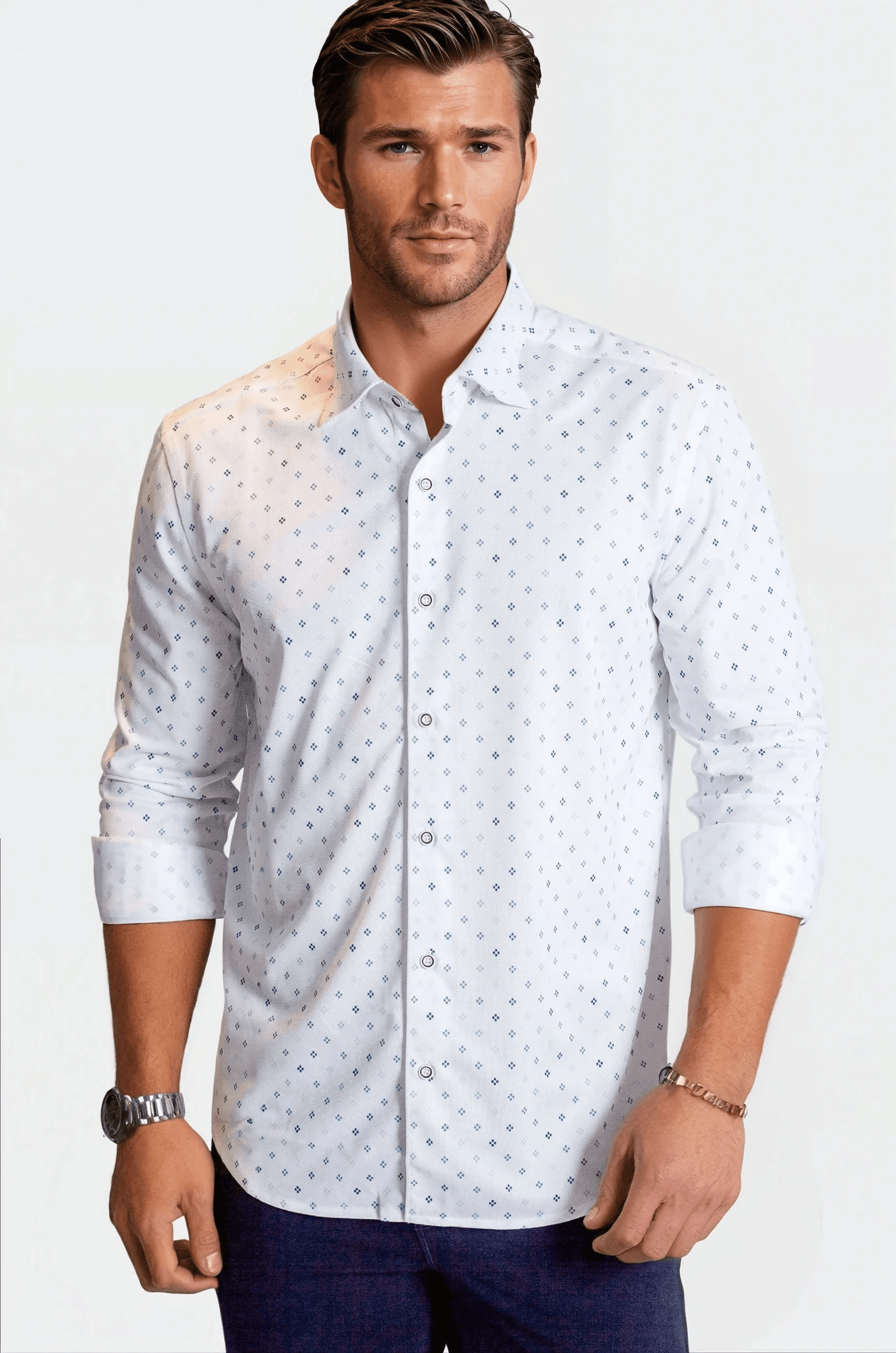 Newport Ditsy Long Sleeve Tech Shirt - Buki - Flyclothing LLC