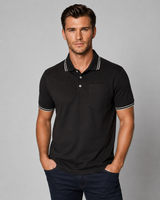 Pocket Polo Shirt - Black - Buki - Flyclothing LLC