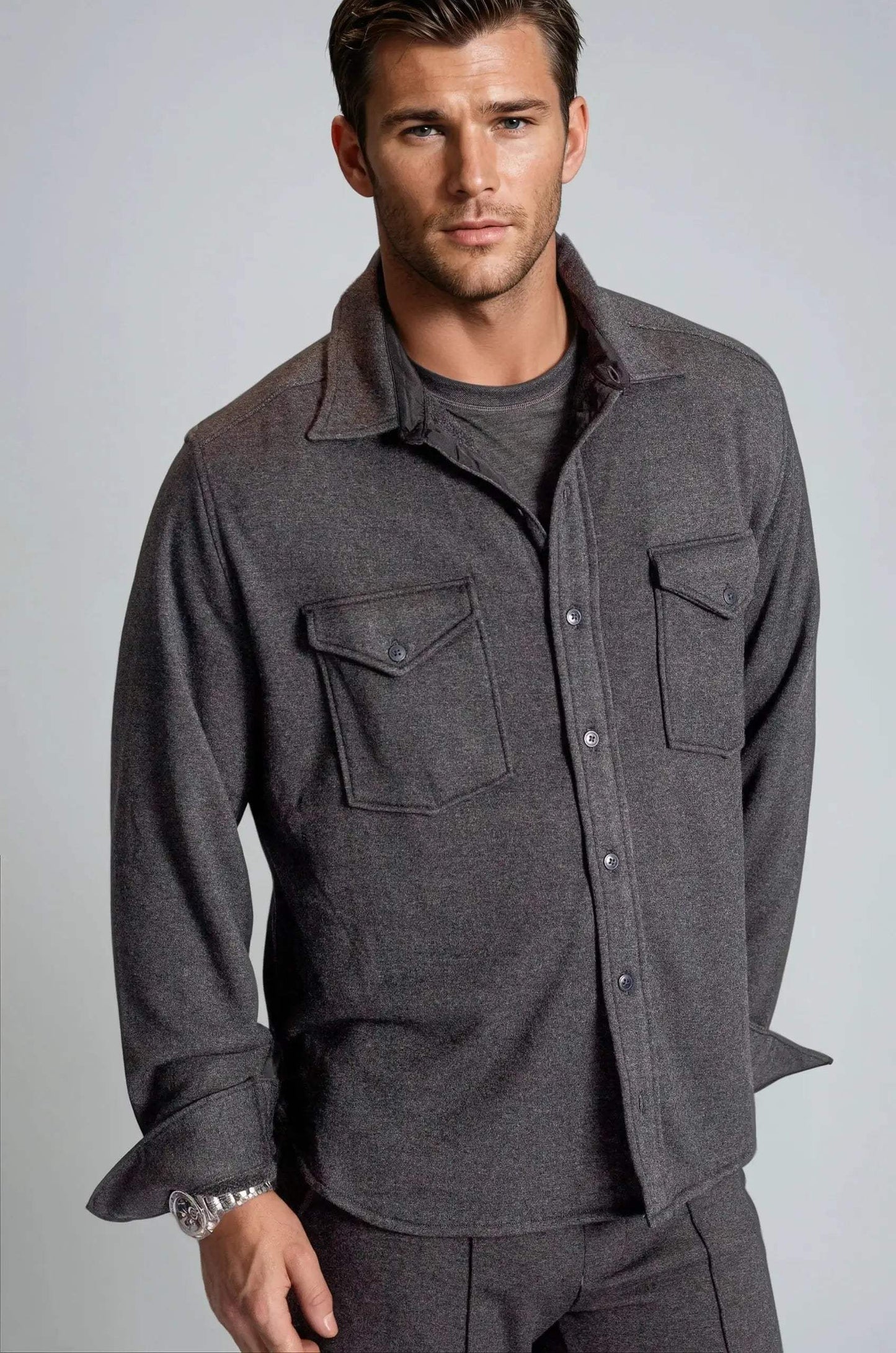 Soft Knit CPO Overshirt - Buki - Flyclothing LLC