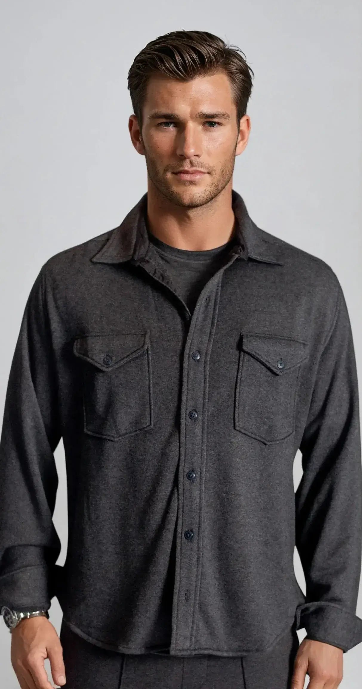 Soft Knit CPO Overshirt - Buki - Flyclothing LLC