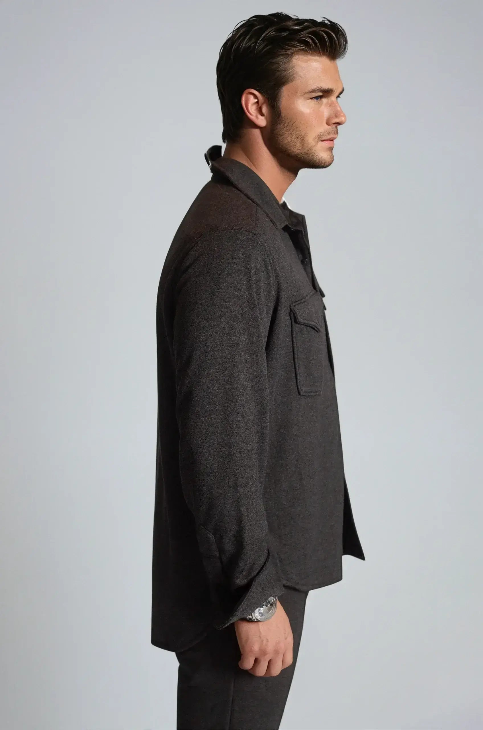 Soft Knit CPO Overshirt - Buki - Flyclothing LLC