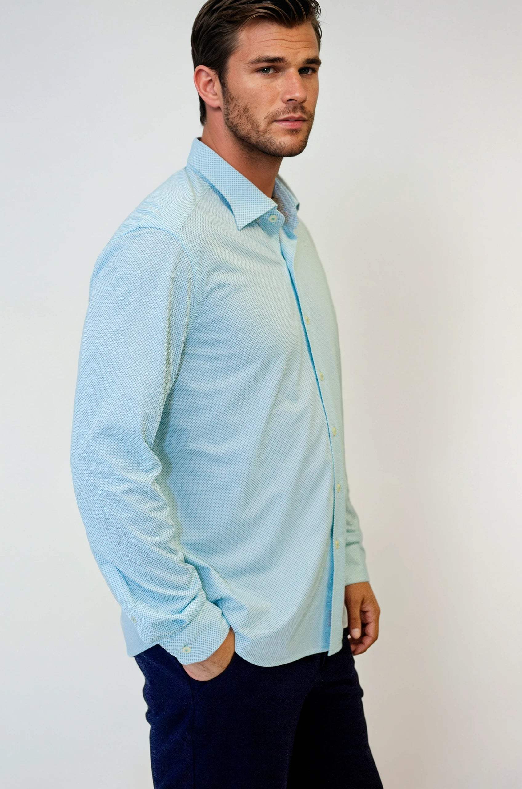 Studio Dot Long Sleeve Tech Shirt - Teal - Buki - Flyclothing LLC