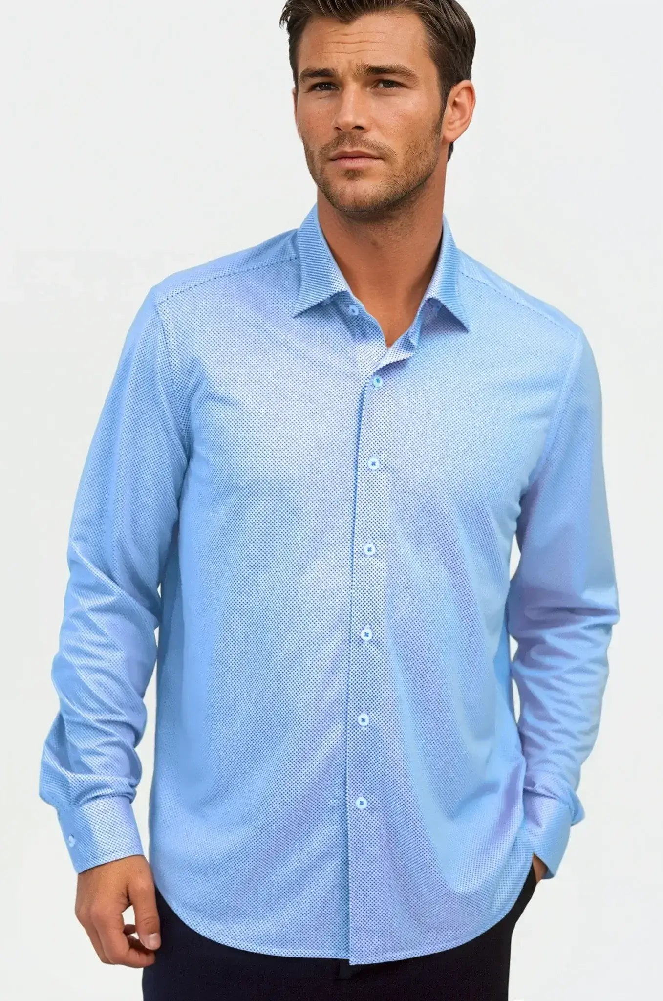 Studio Dot Dress Shirt 2-Pack - Blue/Teal - Buki - Flyclothing LLC