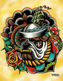 Black Market Art Company Bull Dog Print