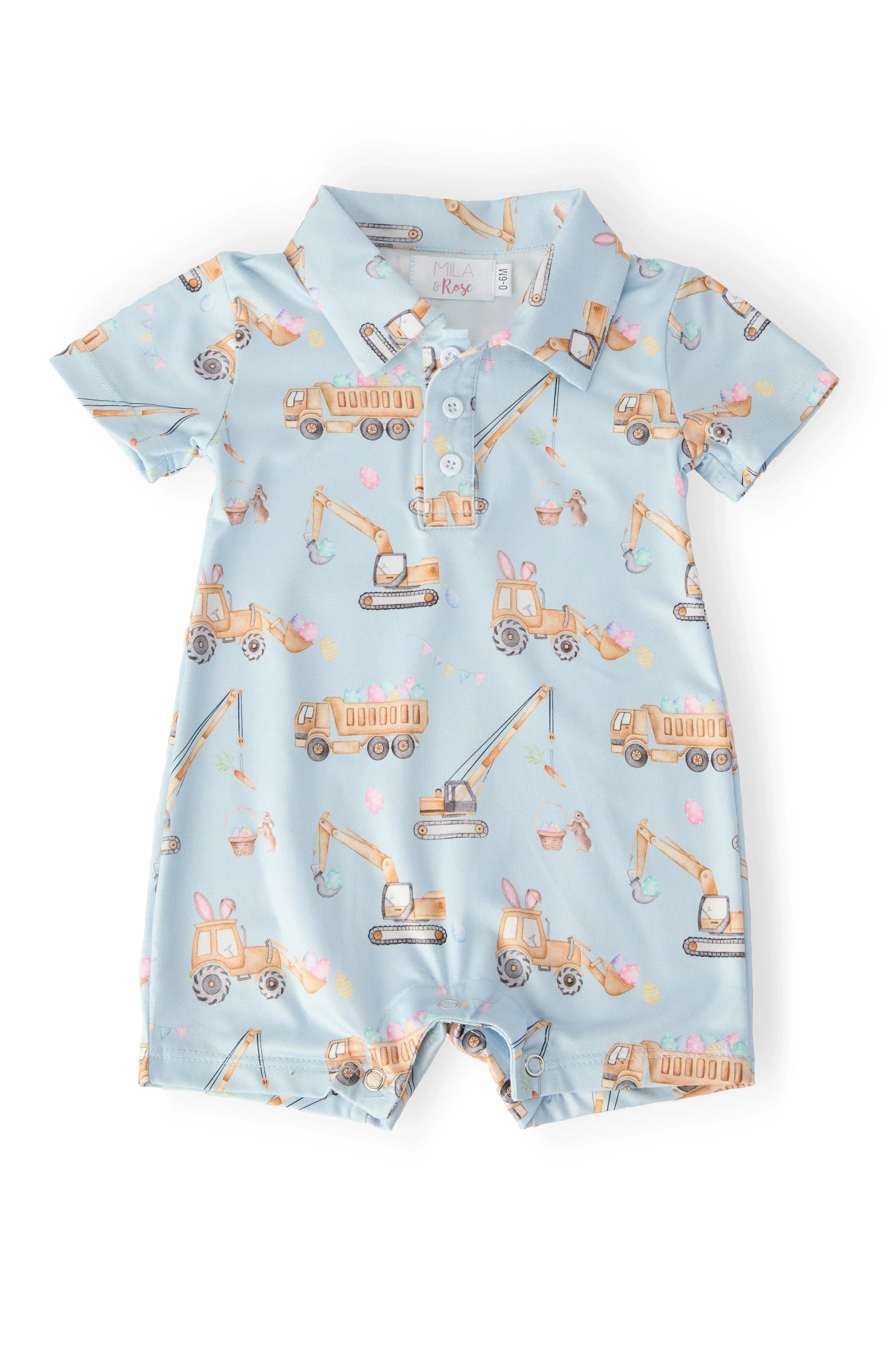 Bunny Builders Polo Shorty One-Piece - Mila & Rose ® - Flyclothing LLC