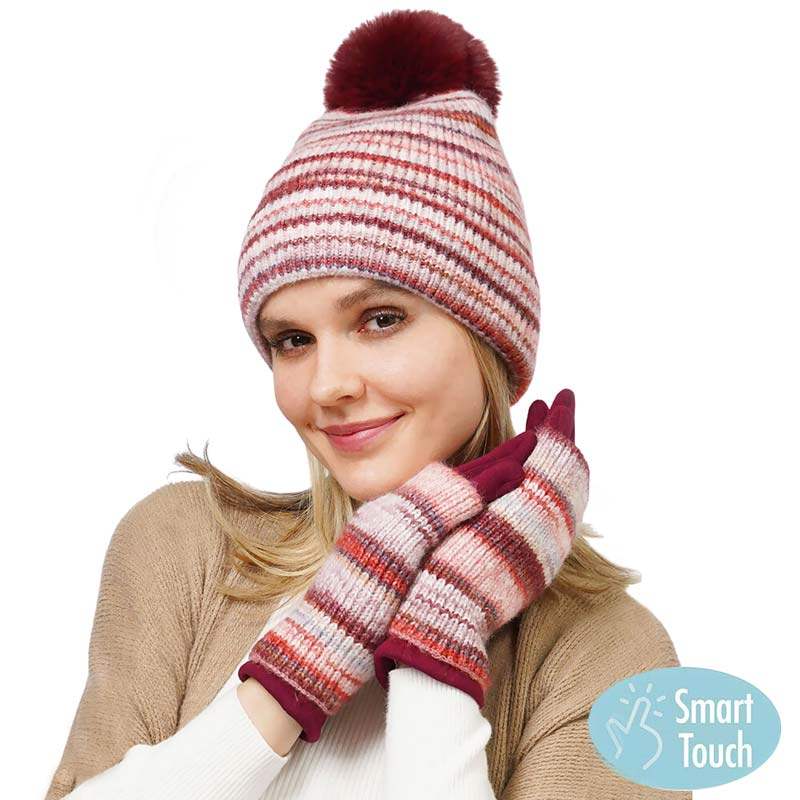 3 In 1 Multi Colored Touch Smart Gloves - Madeline Love - Flyclothing LLC