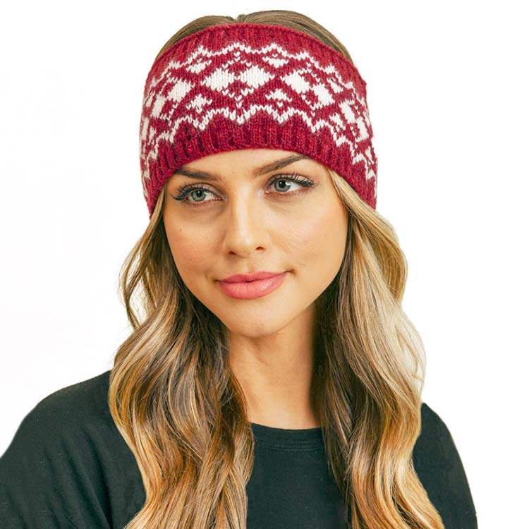 Aztec Pattern Ear Warmer Headband - Madeline Love - Flyclothing LLC