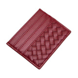 Faux Leather Basket Weave Card Holder Wallet - Madeline Love - Flyclothing LLC