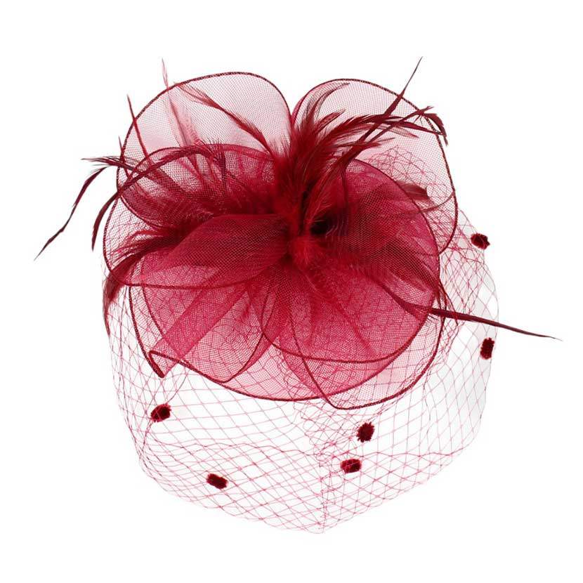 Feather Mesh Flower Fascinator Headband - Madeline Love - Flyclothing LLC