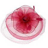Feather Mesh Flower Fascinator Headband - Madeline Love - Flyclothing LLC