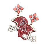 Game Day Glittered Football Helmet Dangle Earrings - Madeline Love - Flyclothing LLC
