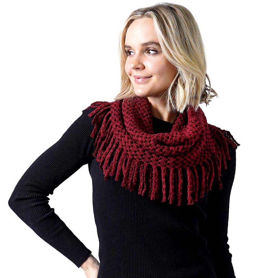 Mini Tube Fringe Scarf - Madeline Love - Flyclothing LLC