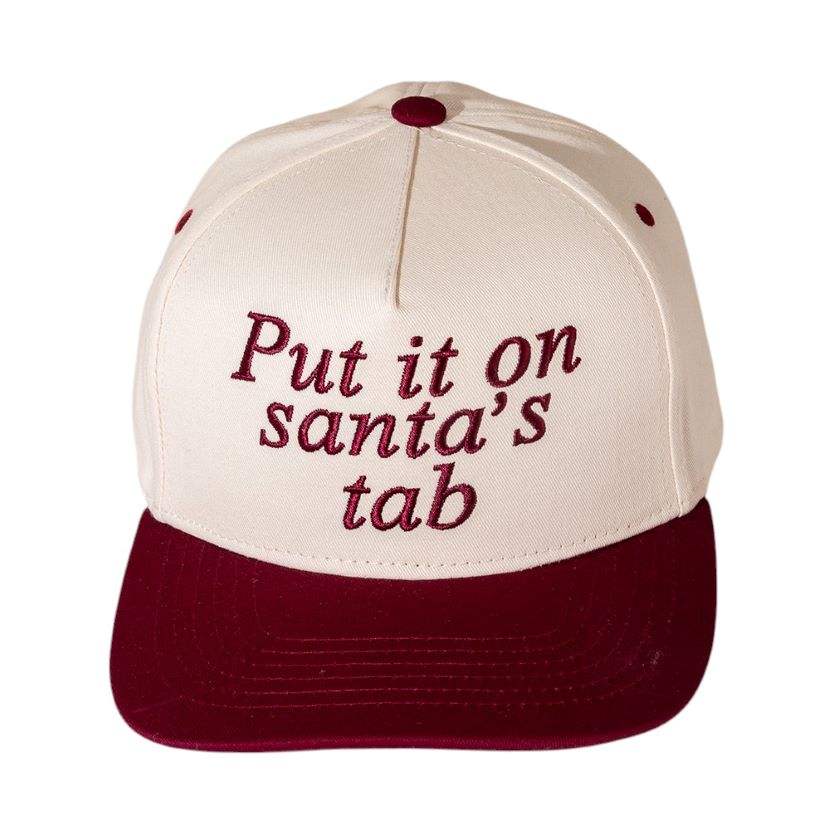 Put It On Santas Tap Message Embroidered Five Panel Canvas Snapback Baseball Cap - Madeline Love - Flyclothing LLC