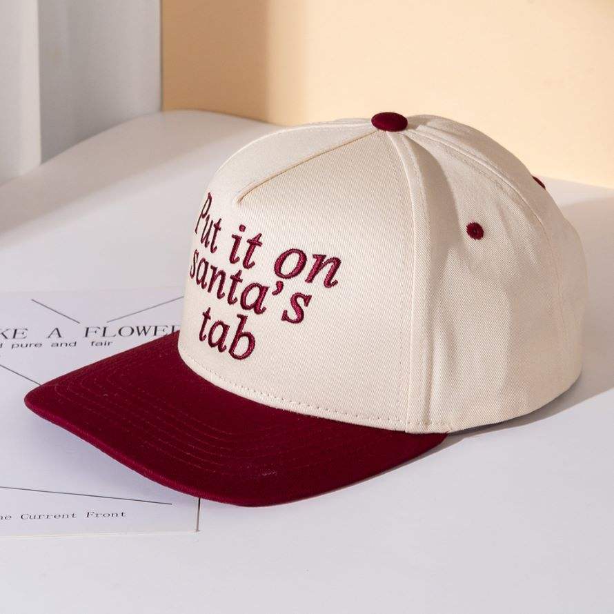 Put It On Santas Tap Message Embroidered Five Panel Canvas Snapback Baseball Cap - Madeline Love - Flyclothing LLC