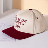 Put It On Santas Tap Message Embroidered Five Panel Canvas Snapback Baseball Cap - Madeline Love - Flyclothing LLC