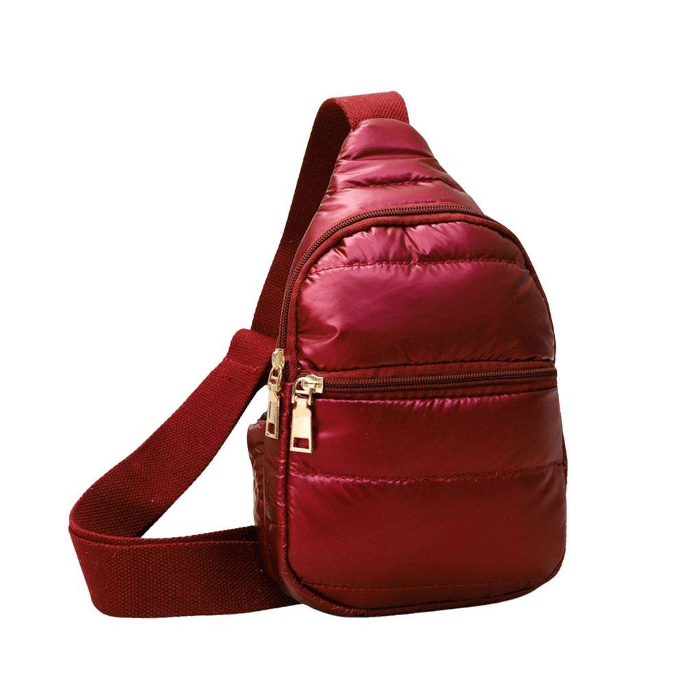 Solid Puffer Mini Sling Bag - Madeline Love - Flyclothing LLC