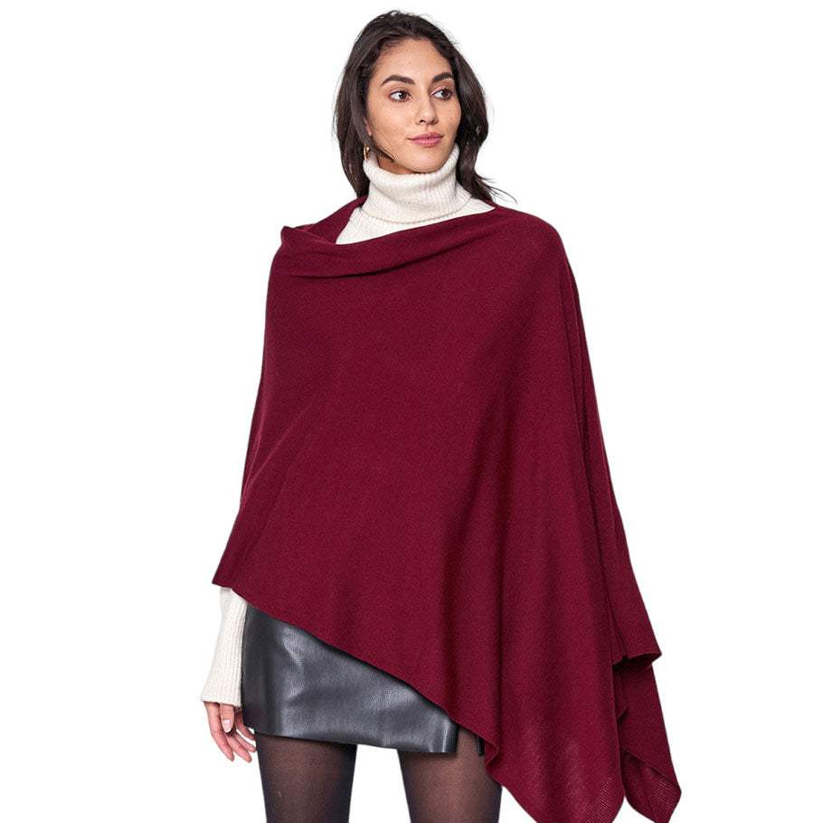 Solid Scarf Poncho - Madeline Love - Flyclothing LLC