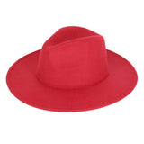 Solid Color Classic Wide Brim Fedora Hat - Madeline Love - Flyclothing LLC