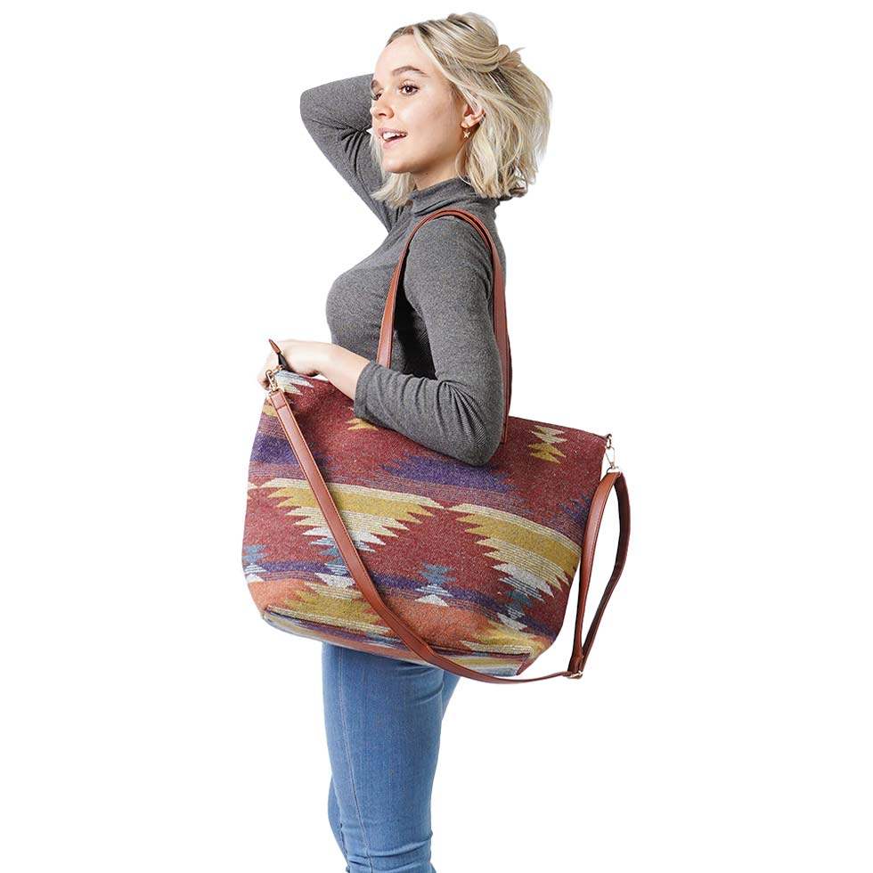 Western Weekend Tote Bag With Pouch - Madeline Love - Flyclothing LLC