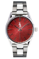 Burgundy Sunburst Watch - The Beyond Boring Watch Company - Flyclothing LLC