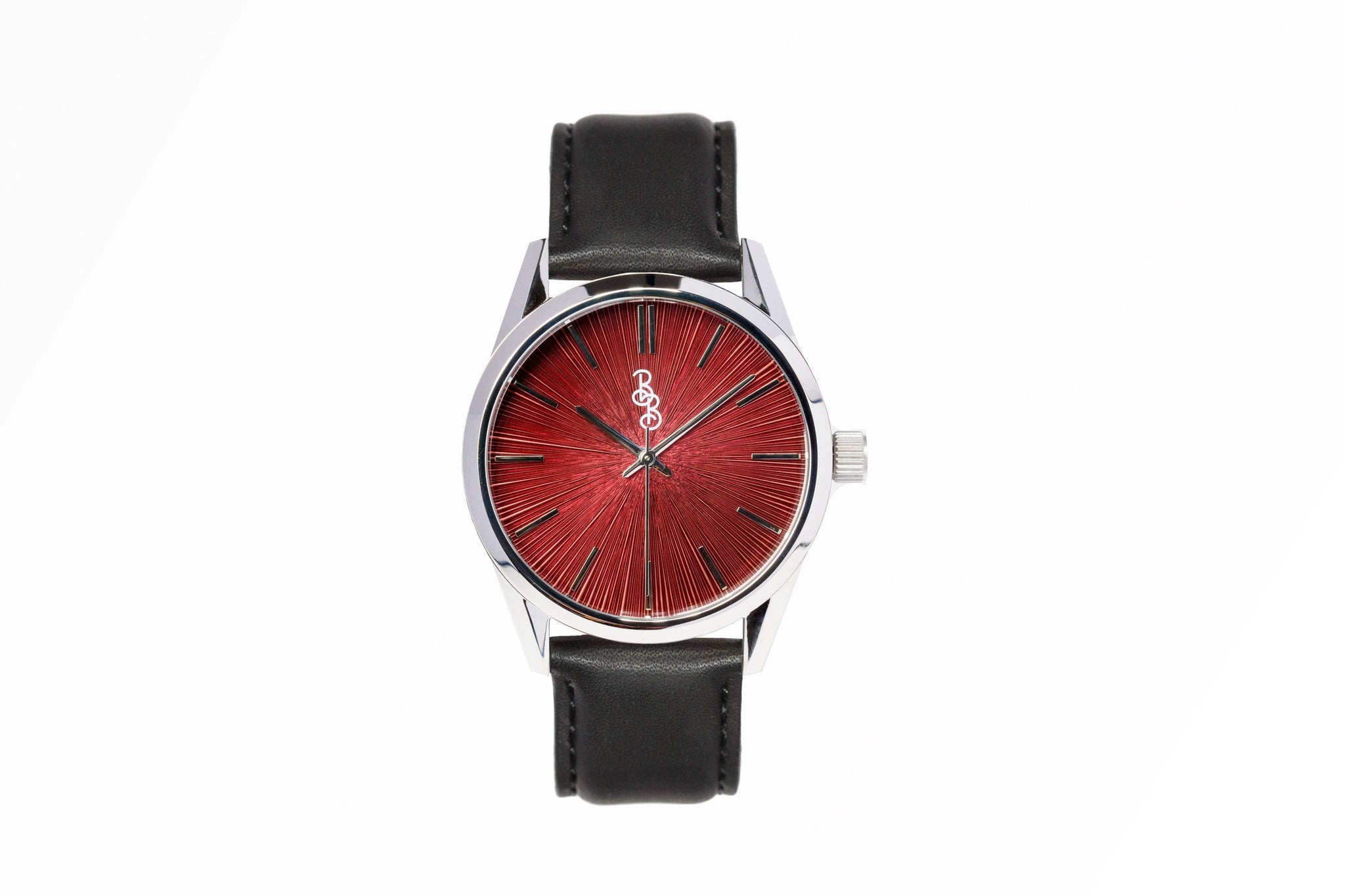 Burgundy Sunburst Watch - The Beyond Boring Watch Company - Flyclothing LLC