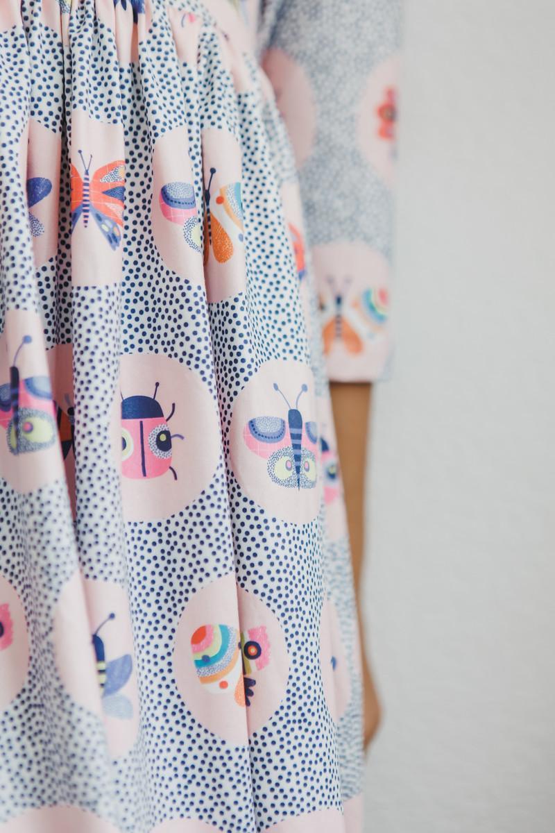 Butterfly Effect 3/4 Sleeve Pocket Twirl Dress - Mila & Rose ® - Flyclothing LLC