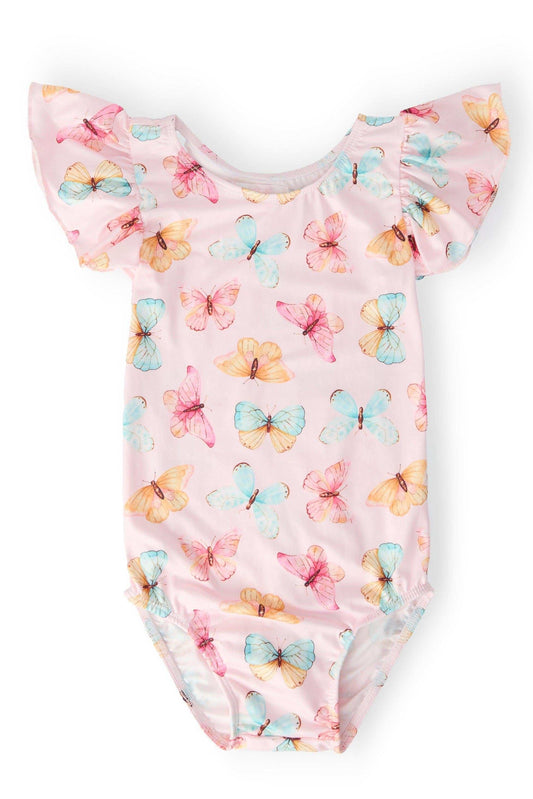 Butterfly Kisses S/S Flutter Sleeve Leotard - Mila & Rose ® - Flyclothing LLC