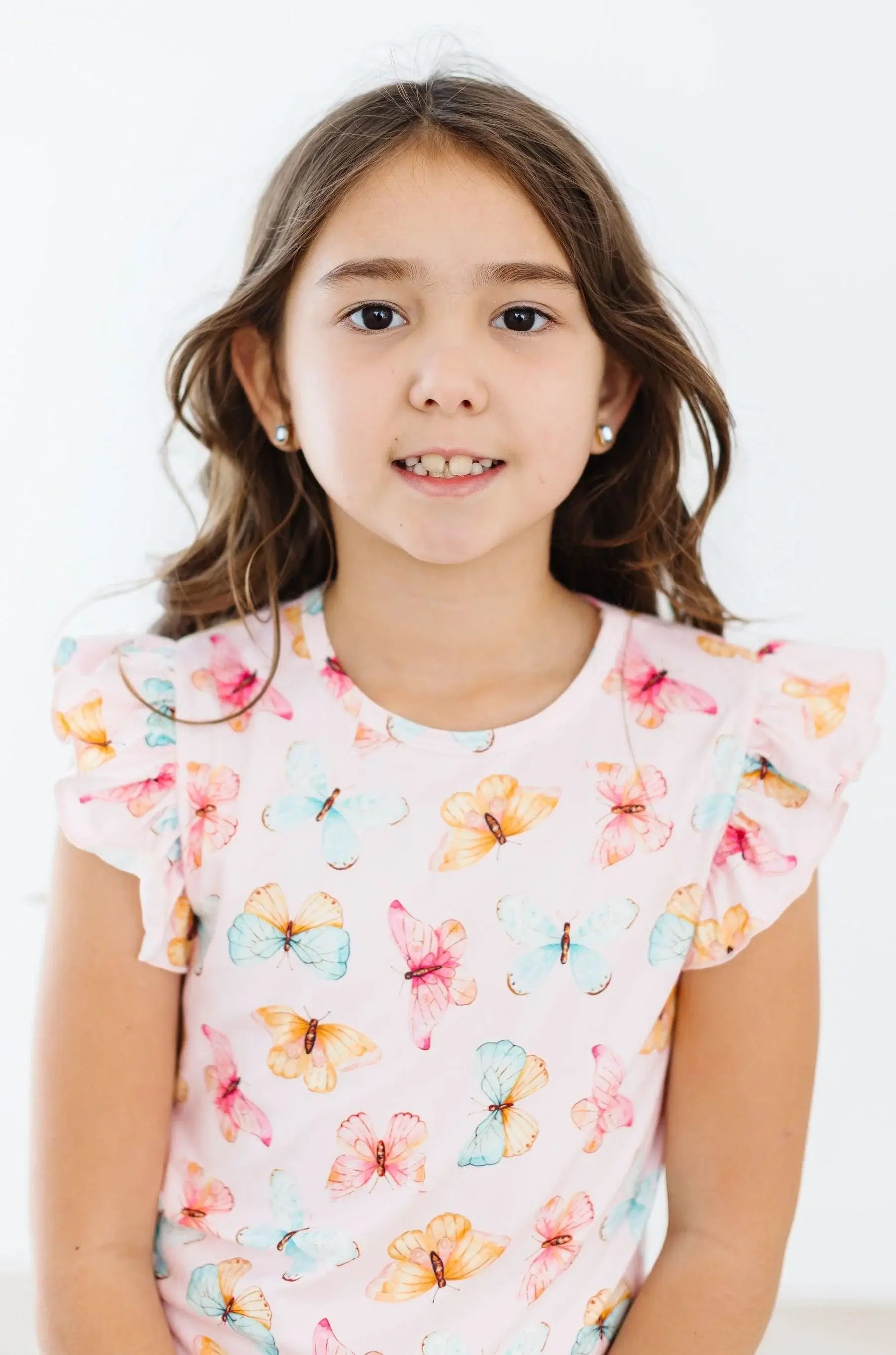 Butterfly Kisses S/S Ruffle Tee - Mila & Rose ® - Flyclothing LLC
