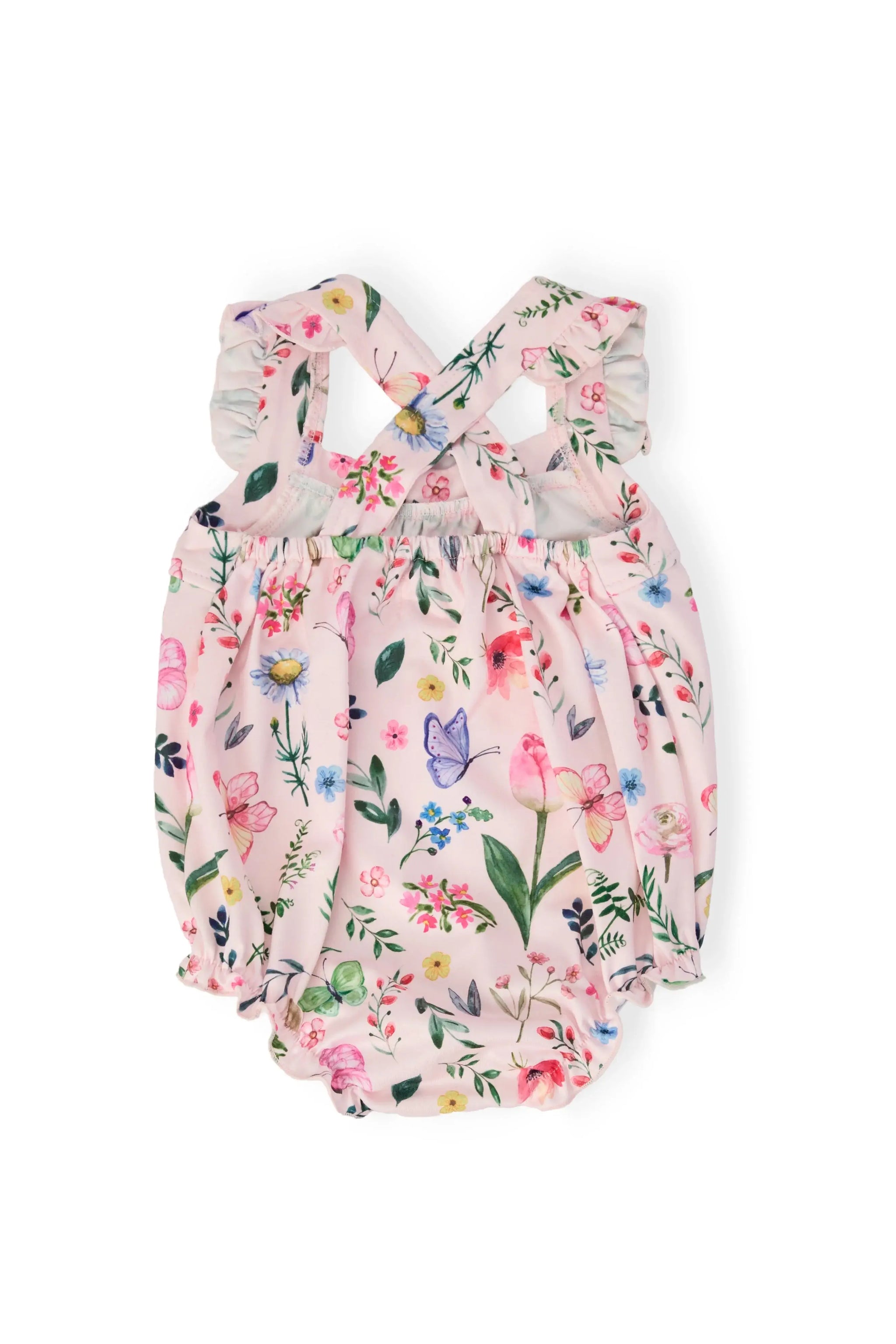 Butterfly Meadows Ruffle Cross Back Romper - Mila & Rose ® - Flyclothing LLC
