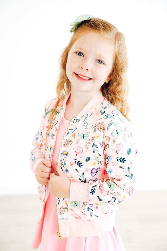 Butterfly Meadows Satin Jacket - Mila & Rose ® - Flyclothing LLC