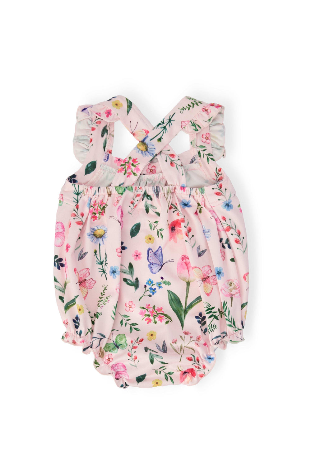 Butterfly Meadows Ruffle Cross Back Romper - Mila & Rose ® - Flyclothing LLC