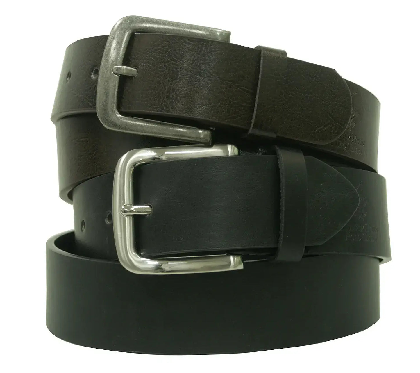 Black & Brown Twofer Leather Belt Set - Aquarius - Flyclothing LLC