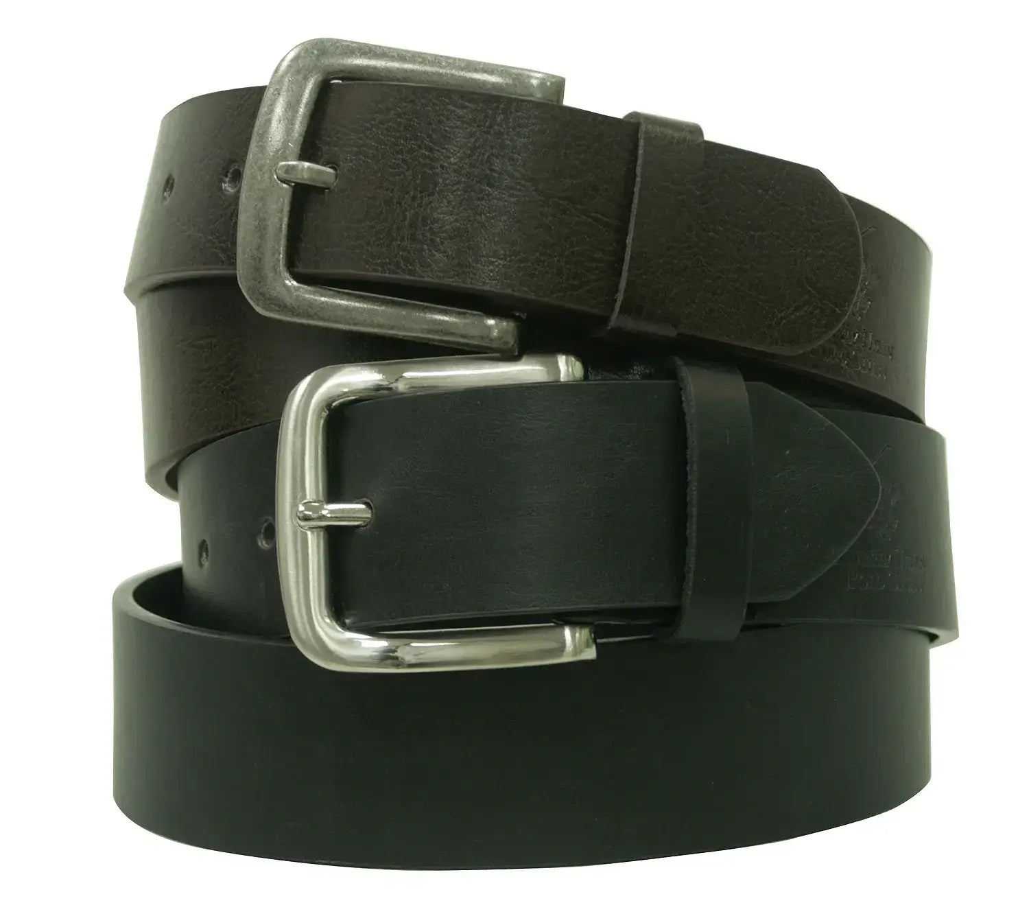 Black & Brown Twofer Leather Belt Set - Aquarius - Flyclothing LLC