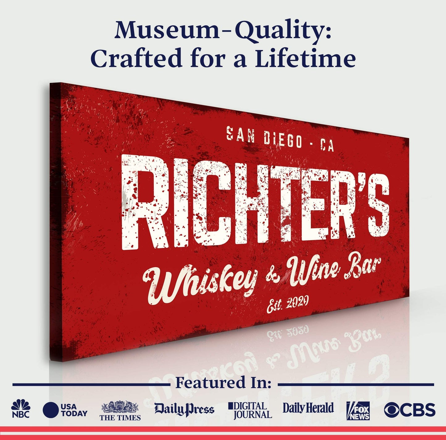 Whiskey And Wine Bar Sign III - Tailored Canvases - Flyclothing LLC