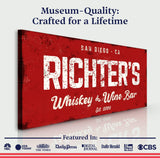 Whiskey And Wine Bar Sign III - Tailored Canvases - Flyclothing LLC