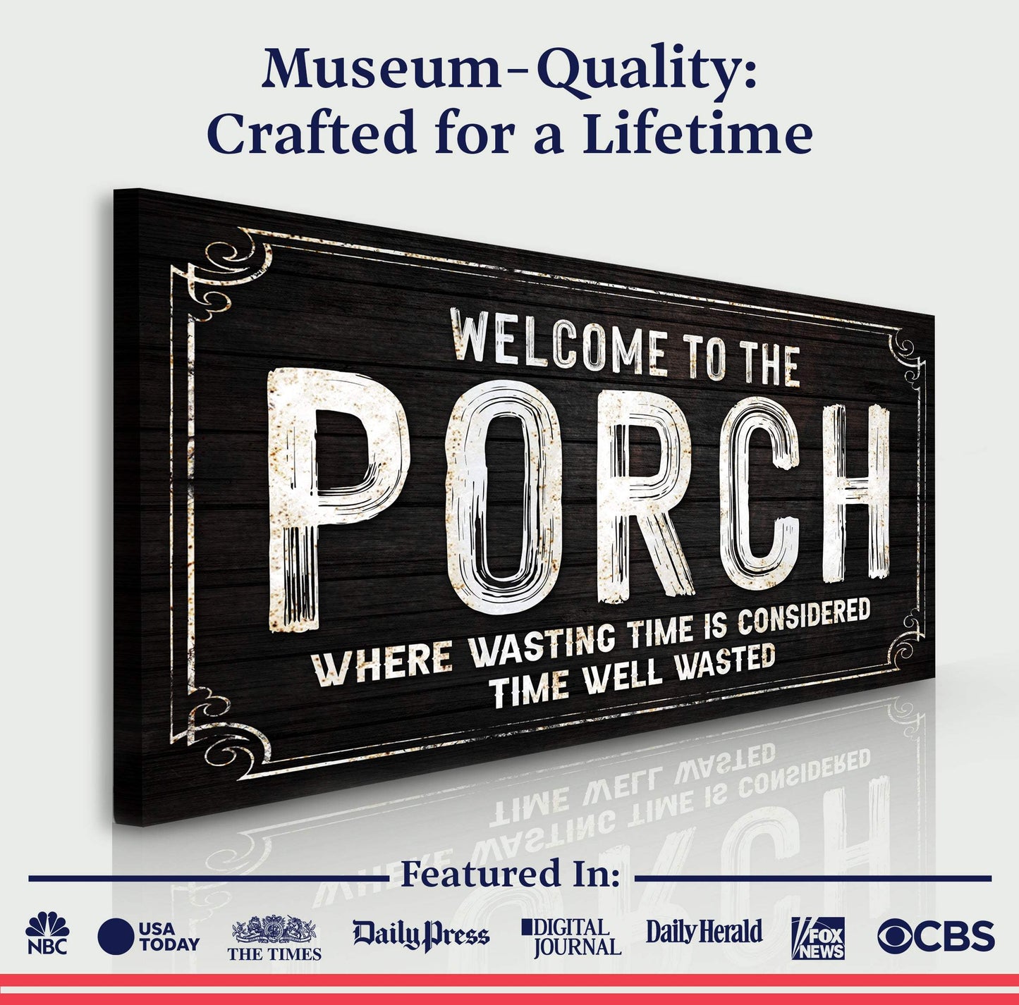 Welcome To The Porch Sign VI - Tailored Canvases - Flyclothing LLC