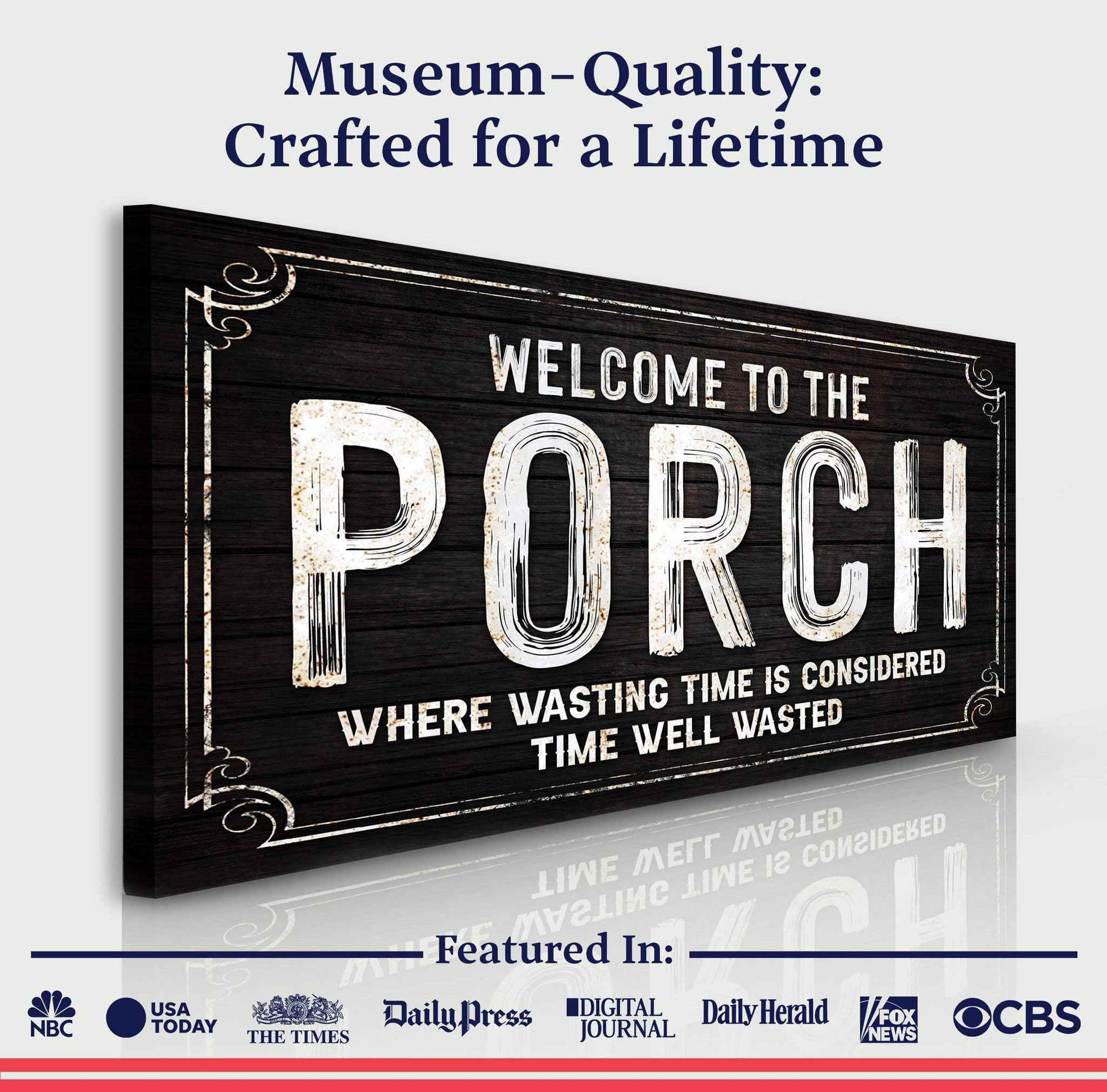 Welcome To The Porch Sign VI - Tailored Canvases - Flyclothing LLC