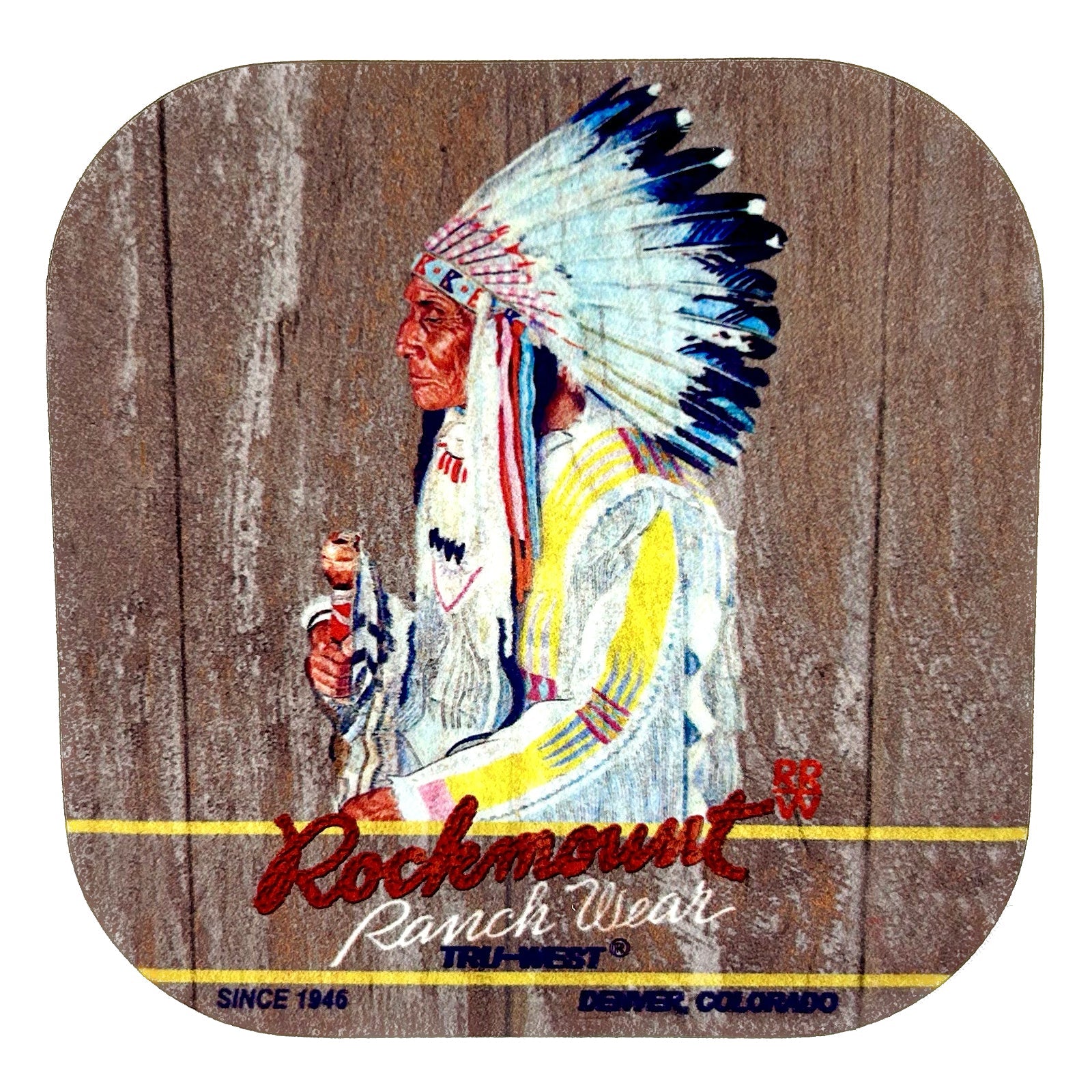 Rockmount Ranch Wear Vintage Indian Chief Western Coaster - Rockmount Clothing - Flyclothing LLC