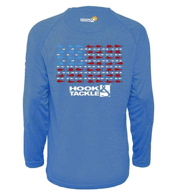 Youth American Fish UV Fishing Shirt (8-20) - Hook & Tackle - Flyclothing LLC