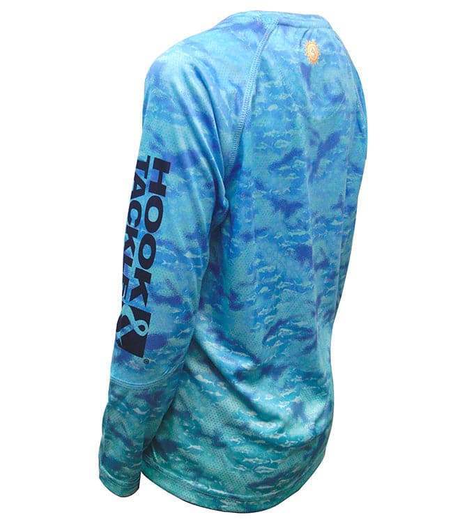 Youth Fish Fractal UV Fishing Shirt (8-20) - Hook & Tackle - Flyclothing LLC
