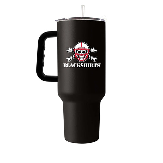 Nebraska Blackshirts 40oz Flipside Powder Coat Tumbler - Logo Brands - Flyclothing LLC
