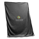 Xavier University- Louisiana Charcoal Custom Screenprinted Sweatshirt Blanket - Logo Brands - Flyclothing LLC