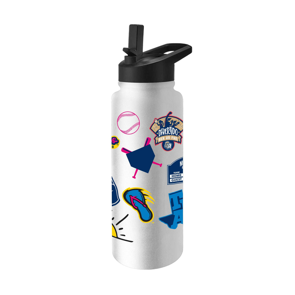 San Antonio Missions Flying Chanclas 34oz Native Quencher Bottle - Logo Brands - Flyclothing LLC